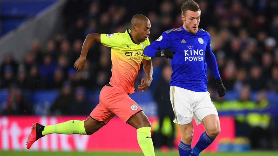 CLOSE CALL: Jamie Vardy gave City a scare with his early shot cannoning back off the post