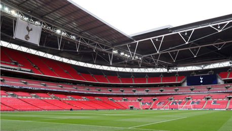 BLUE WEMBLEY: Venue for City v Chelsea in the Carabao Cup final