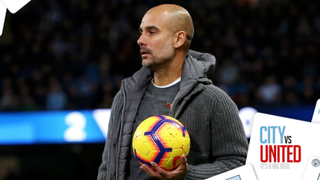 ON THE BALL: Pep Guardiola surveys the scene