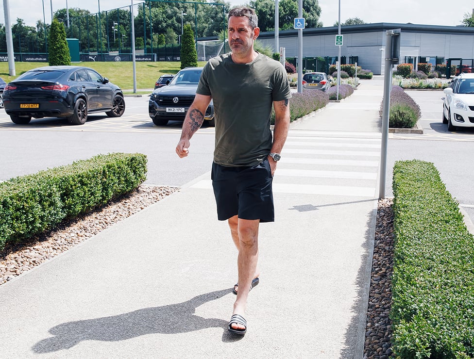 HANDYMAN: Scott Carson was also back at the CFA ahead of Monday's session