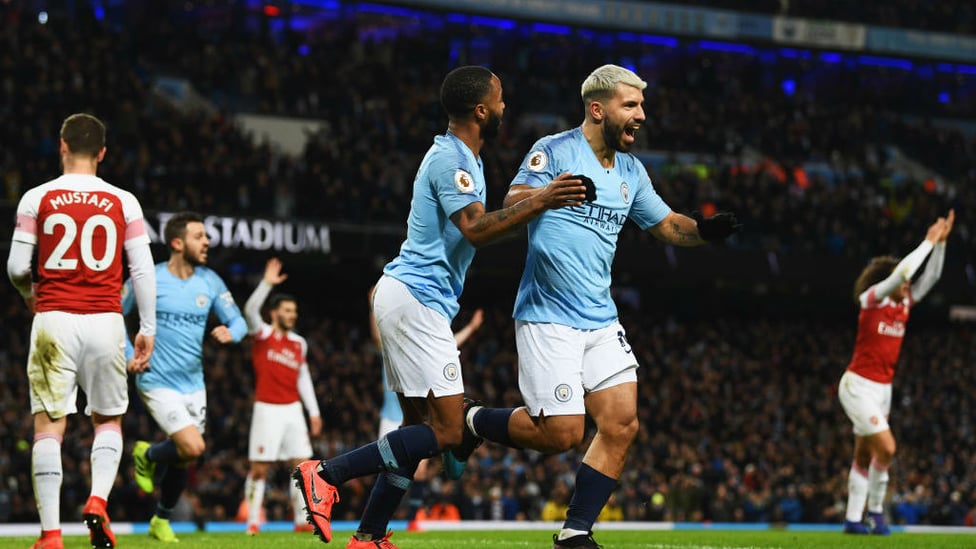 GUNNING FOR GLORY : Another hat-trick for Sergio Aguero to down Arsenal!