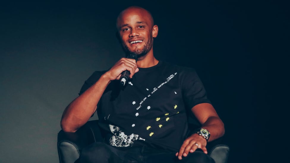 O' CAPTAIN : Vincent Kompany was invited on stage to share his thoughts
