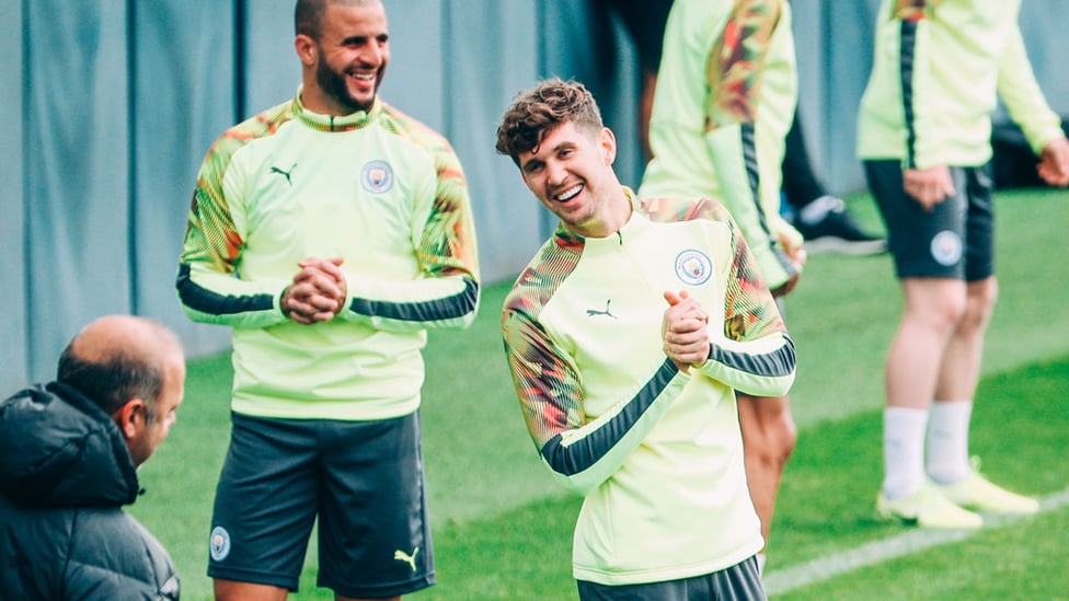 YORKSHIRE BOYS : Positive vibes only for John Stones and Kyle Walker.