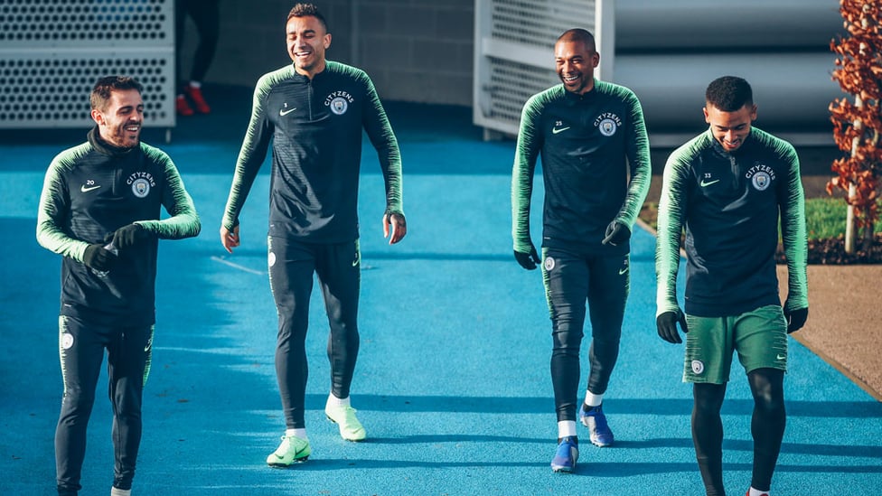 ALL SMILES : The boys head out