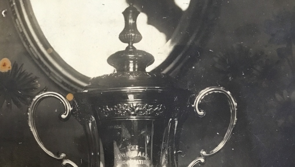 MANTELPIECE SILVERWARE : The FA Cup sits proudly in the Clark's lounge