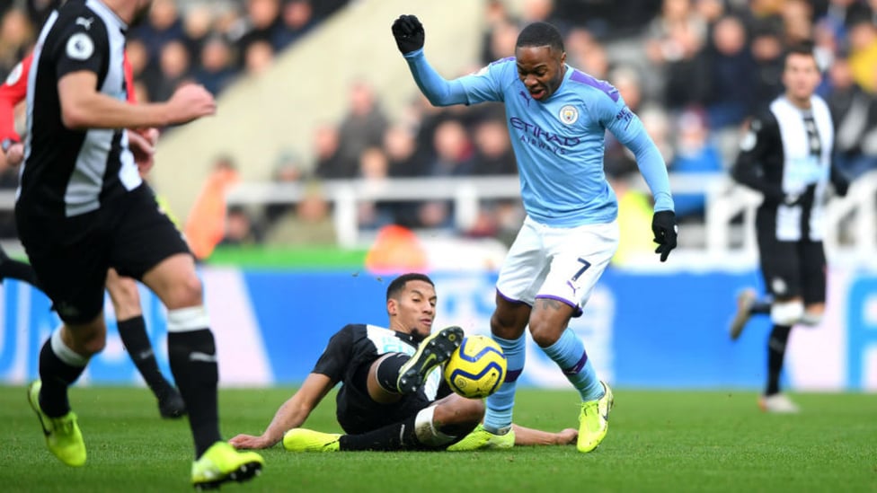 INTO THE ACTION? Sterling tries to get City moving