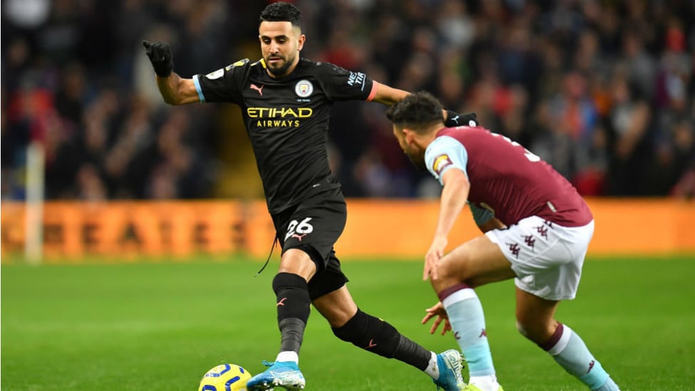 WING WIZARD : Riyad Mahrez puts the Villa defence on the back-foot