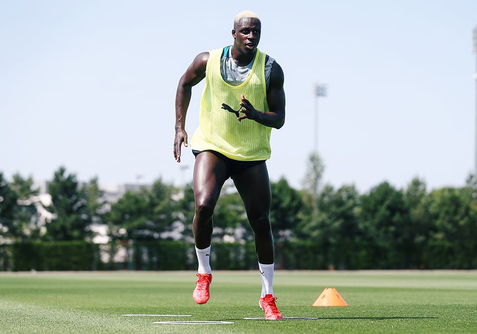 FOCUS TIME: Benjamin Mendy is a study in concentration