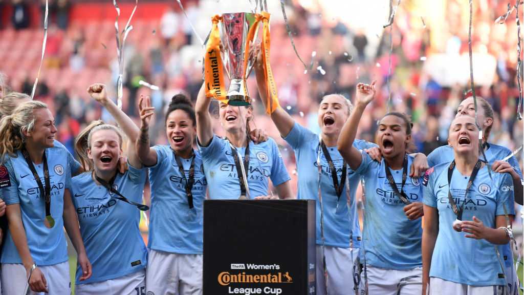 UP FOR THE CUP : The joyous City squad lift the Continental Cup