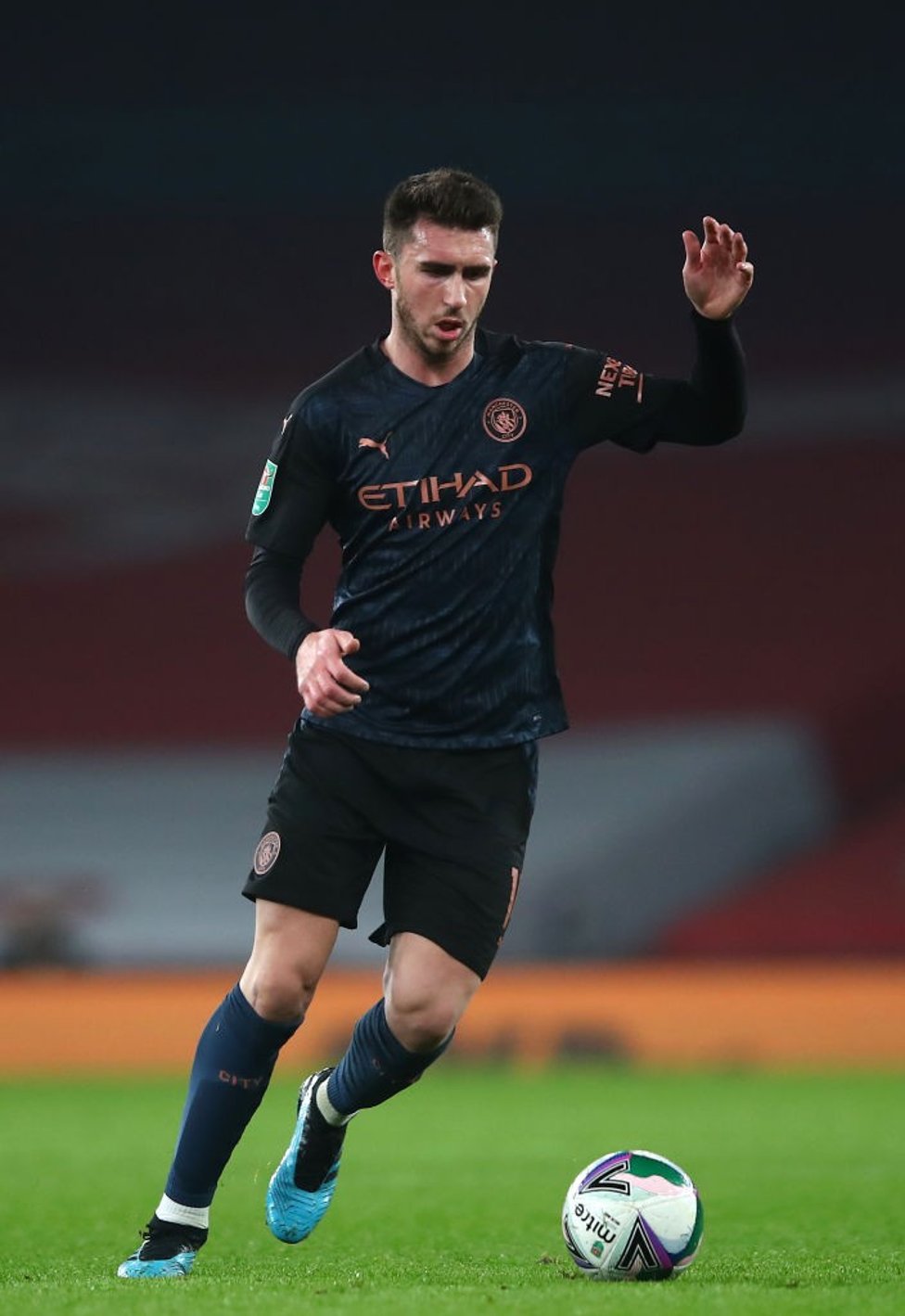 LAPORTEING FOR DUTY: Aymeric Laporte brings the ball out from the back