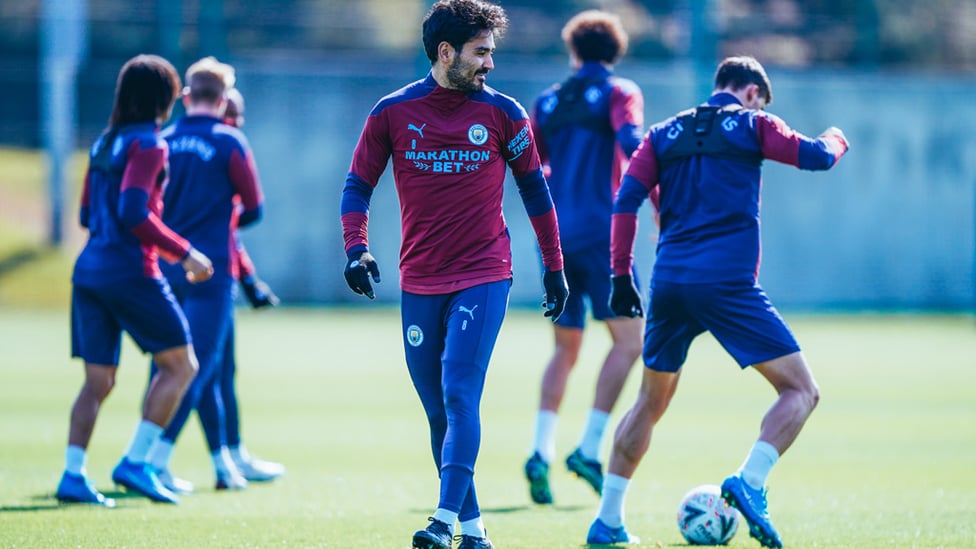 GUNNING FOR GLORY: Ilkay Gundogan prepares for our Wembley clash