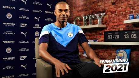 IN THE HOT SEAT: Fernandinho sits down to discuss his new contract.