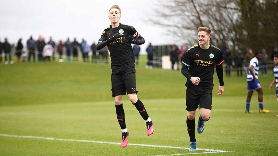 LEADING MAN : Skipper Cole Palmer takes to the air after his early penalty