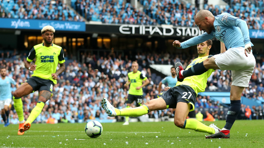 GENIUS AT WORK : David Silva attempts to weave some magic in the box
