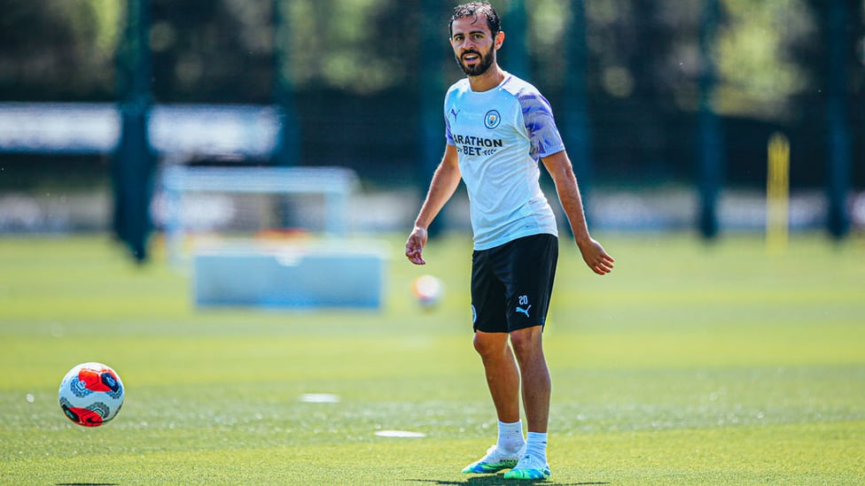 EYES FRONT: Bernardo Silva warms to the task