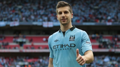 FOND MEMORIES: Matija Nastasic will face his former club when City lock horns with Schalke in the Champions League last 16