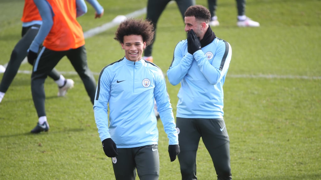 BEHIND YOU: Kyle Walker keeping warm at the CFA