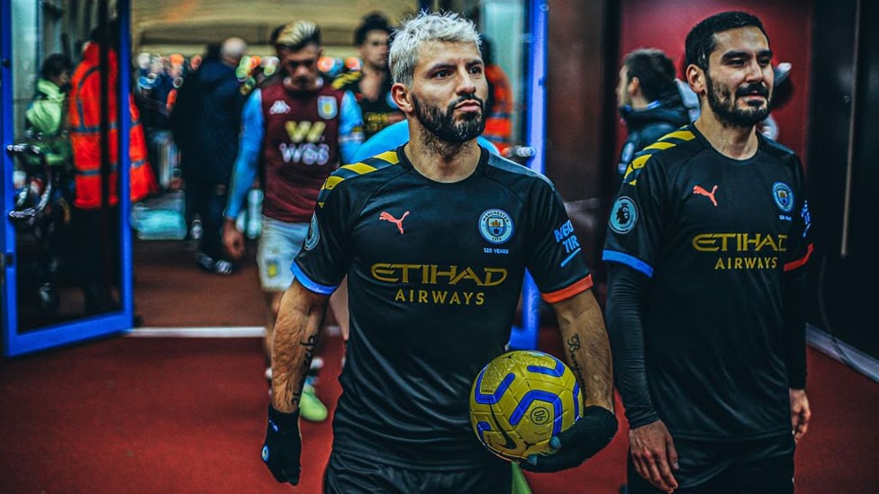 TOP MAN : Collecting the match ball after hitting a Premier League record 12th hat-trick against Aston Villa in January 2020.