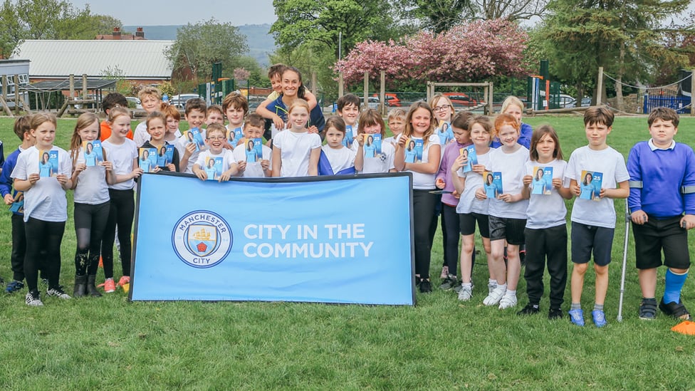 CITC : The kids posed for a group photo with the Blues midfielder