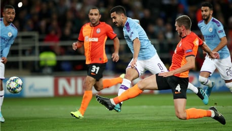 DOUBLE DELIGHT: Ilkay Gundogan strikes for City's second goal