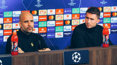 PREVIEW: Pep Guardiola and Aymeric Laporte.