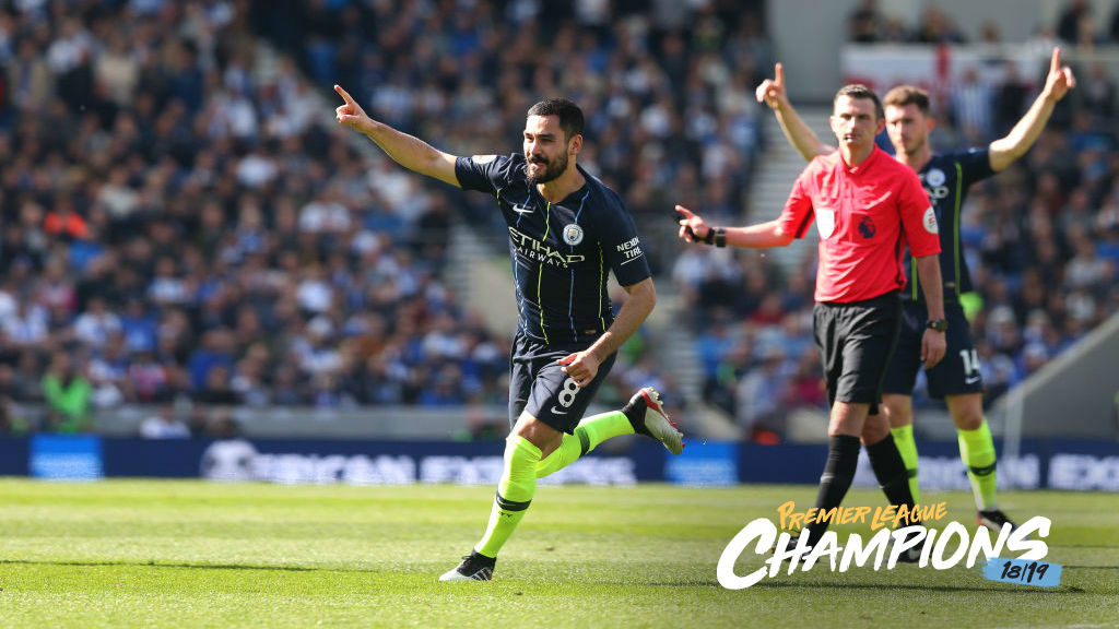 SILKY ILKAY: Gundogan puts the icing on the cake with City's fourth against Brighton