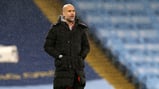 THE BOSS: Pep watches on from the touchline