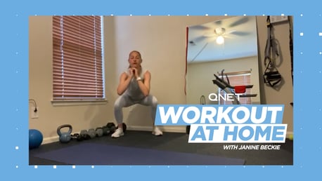 Janine Beckie's home workout: Squats and mountain climbers