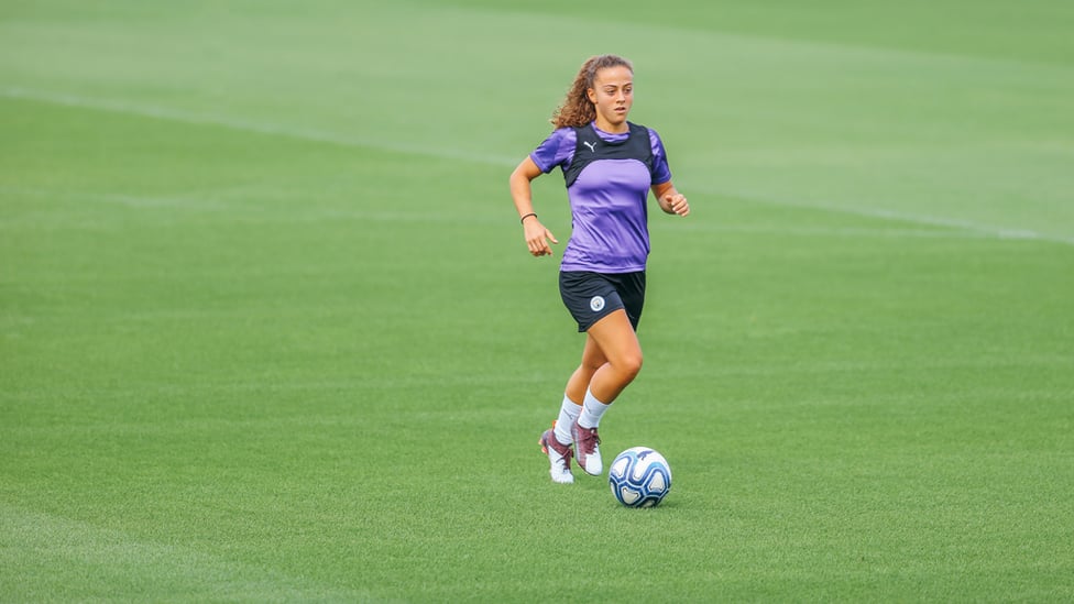 ON THE BALL : Matilde Fidalgo also got the chance to work on her skills