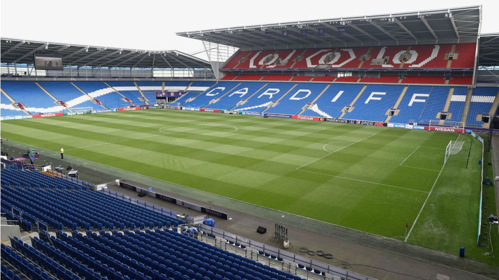 The extended Ninian Stand at Cardiff City Stadium once completed