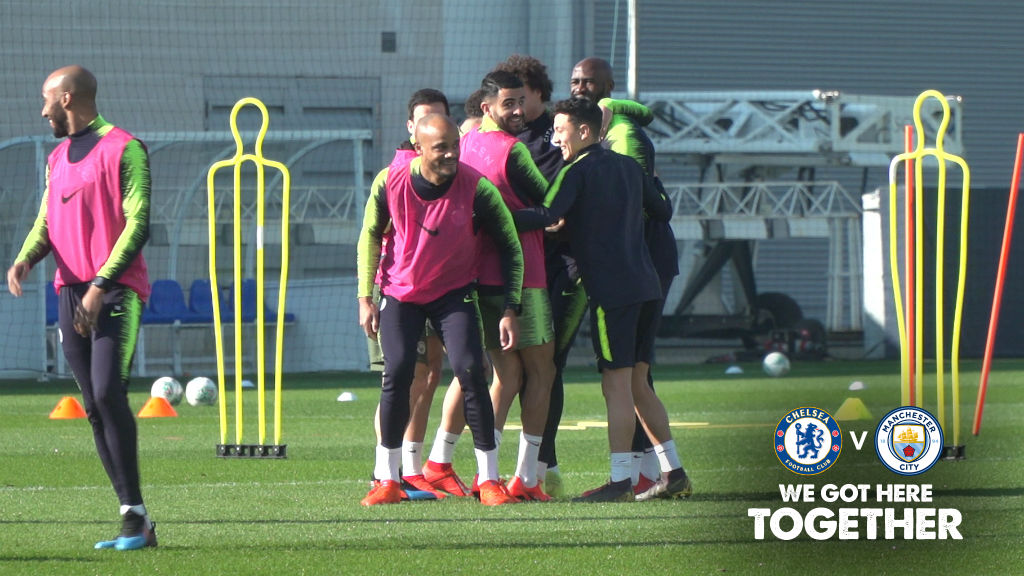 Training: City tune up for Wembley