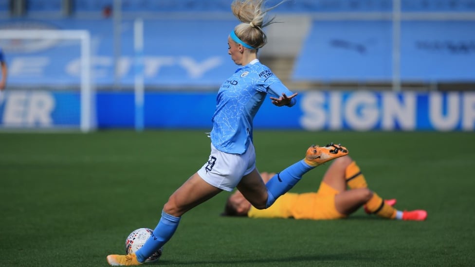 ACE KELLY: Chloe Kelly enhances her reputation for the spectacular with a stunning opener in our 4-1 win over Spurs in October