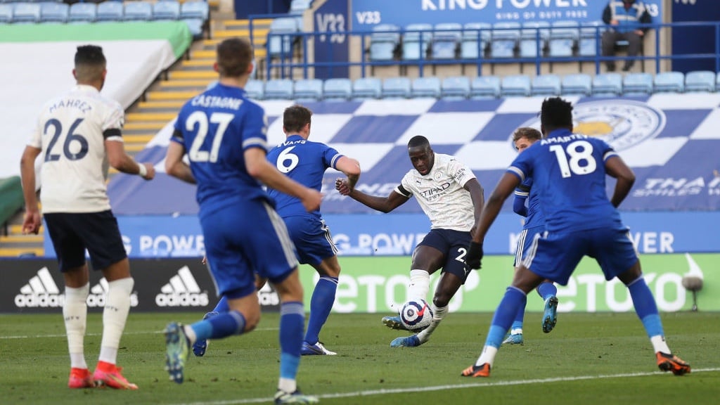 BENDY MENDY: The left-back fabulously curls in the opener just before the hour mark.