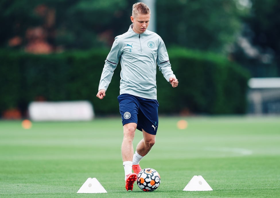 WARMING UP: Oleks Zinchenko gets a feel for the ball