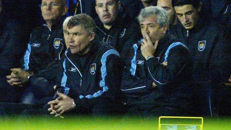 COMEBACK KINGS: Derek Fazackerley (left) was Kevin Keegan's assistant on a memorable night in 2004