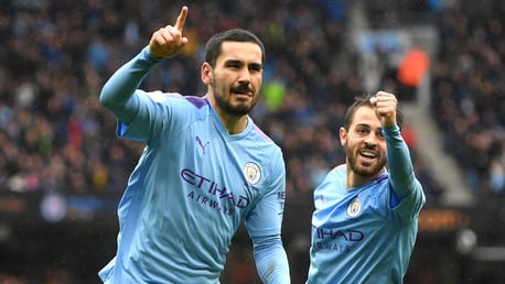 GUNDO GOAL: Ilkay Gundogan enjoyed that one - and rightly so!