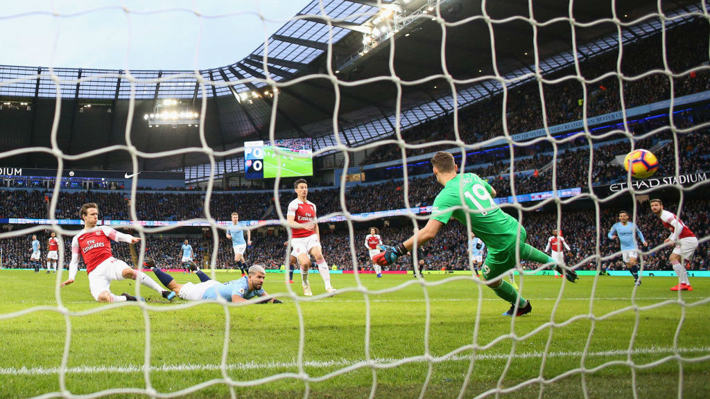 DIVING HEADER : Early breakthrough for City and Sergio Aguero.