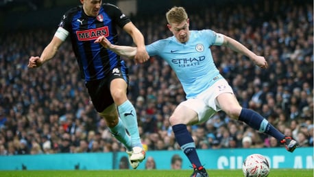 LEADING MAN: Kevin De Bruyne was back in action and skippered the Blues against the Millers