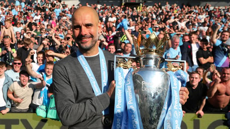 Pep Guardiola 201819 Premier League celebration Brighton.