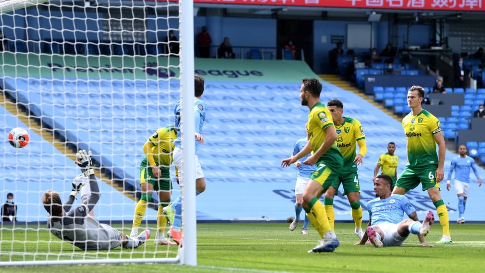 FOX IN THE BOX : Jesus pokes the ball beyond Krul in the 11th minute.