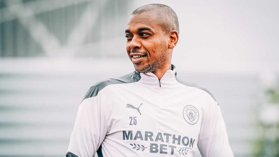 CAPTAIN FANTASTIC : Fernandinho looking calm and collective ahead of another big week.