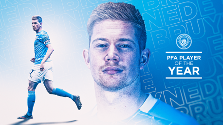 De Bruyne gana su segundo premio de la PFA