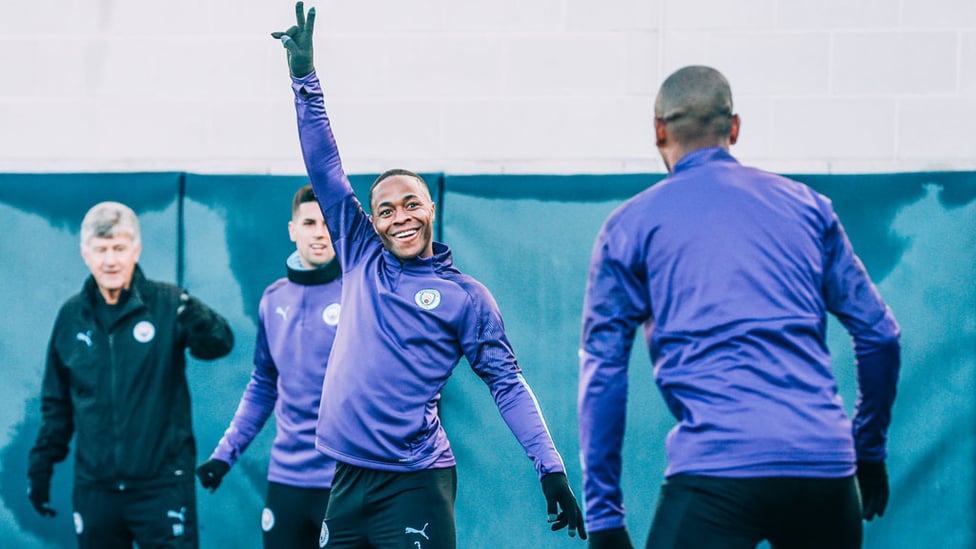 CAUSING A STER : Big smiles from Raheem!