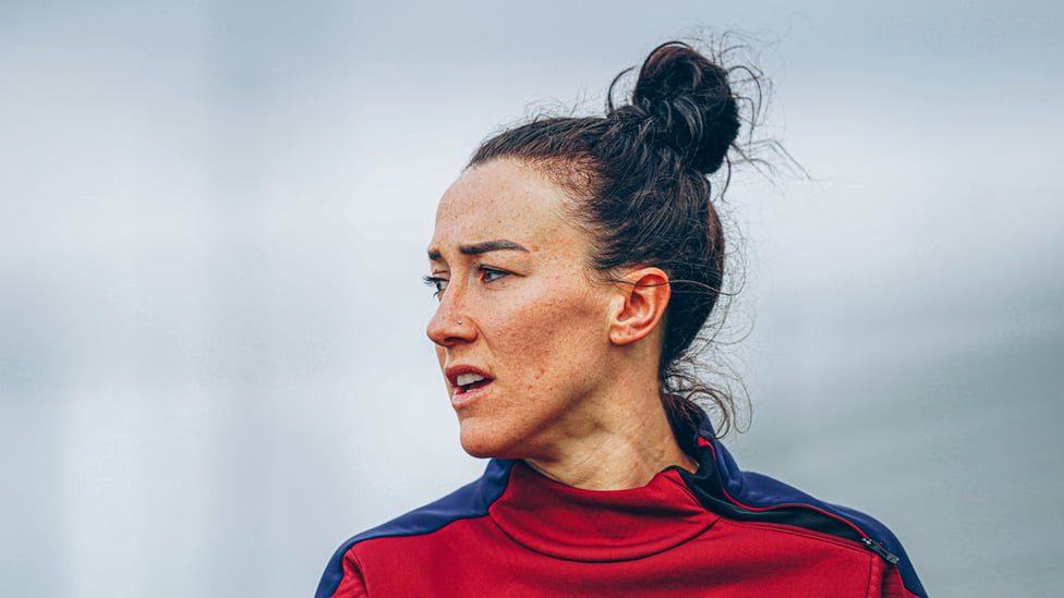 BRONZE IN BATTLE : Lucy Bronze looking ready for the battle ahead.