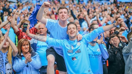 COME ON!: The City fans in full voice