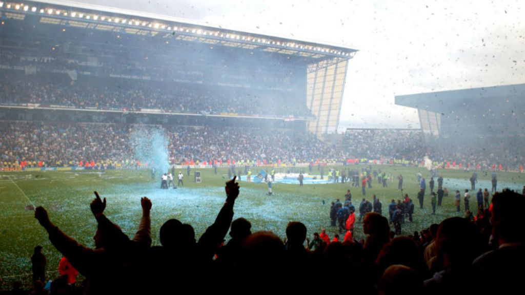 UNFORGETTABLE: The fans are in full voice as we bid farewell to Maine Road