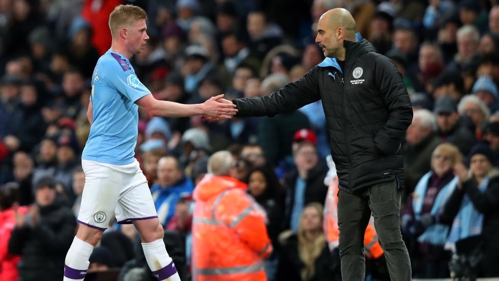 OVER AND OUT : De Bruyne gets Guardiola's seal of approval as City claim all three points.