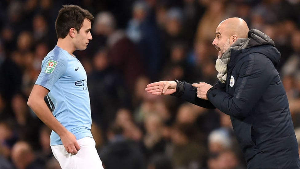 PEP TALK : The boss hands out some advice to birthday boy Eric Garcia, who was celebrating his 19th birthday