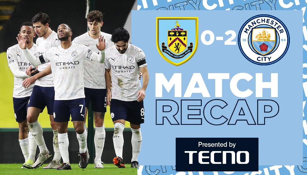 Burnley 0-2 City: Match Recap