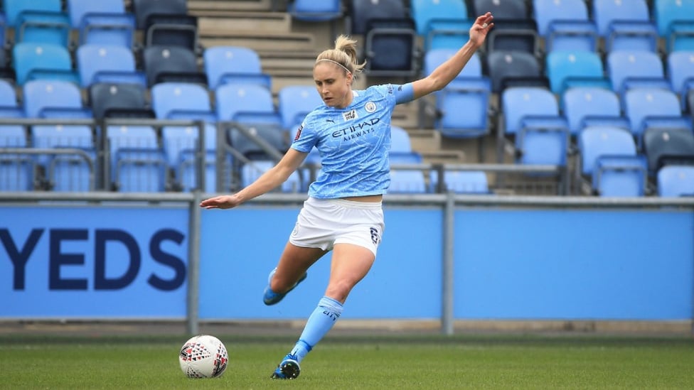 200 NOT OUT: Steph Houghton makes her 200th City appearance as Keira Walsh’s late strikes edges out Everton 1-0 at the Academy Stadium.